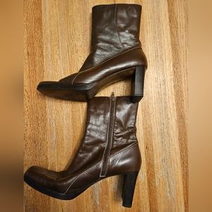 Anne Klein Ankle Brown Boots Size 9 1/2